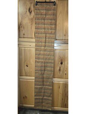 Harvest Thanksgiving 72x13" gold, brown & burnt orange fall glitter Table Runner